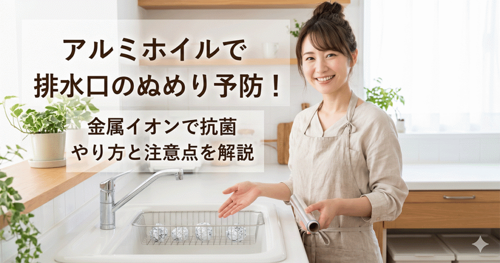 排水口のぬめり予防にアルミホイルが効果的！やり方と注意点