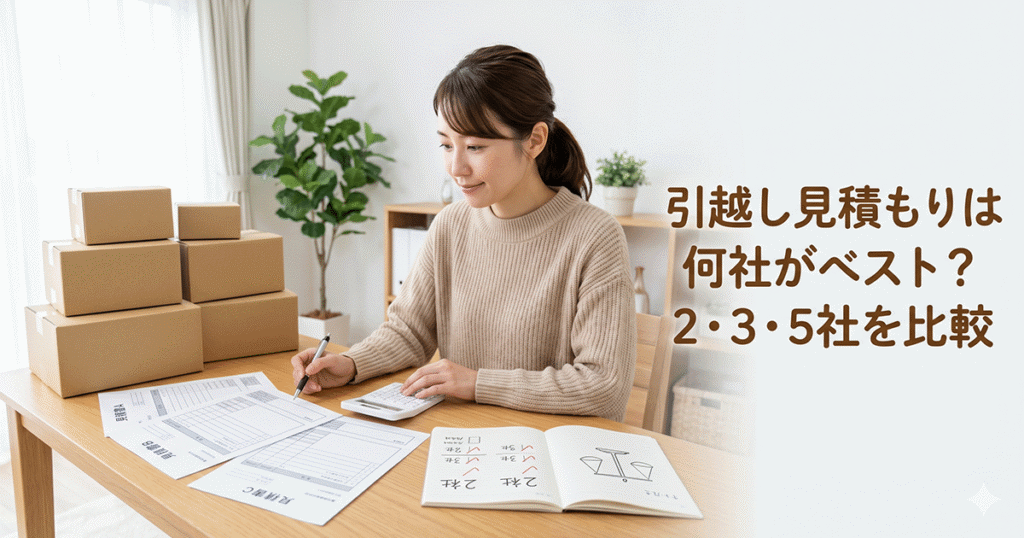 引越し見積もりは何社に取るべき？2社・3社・5社を比較してみた