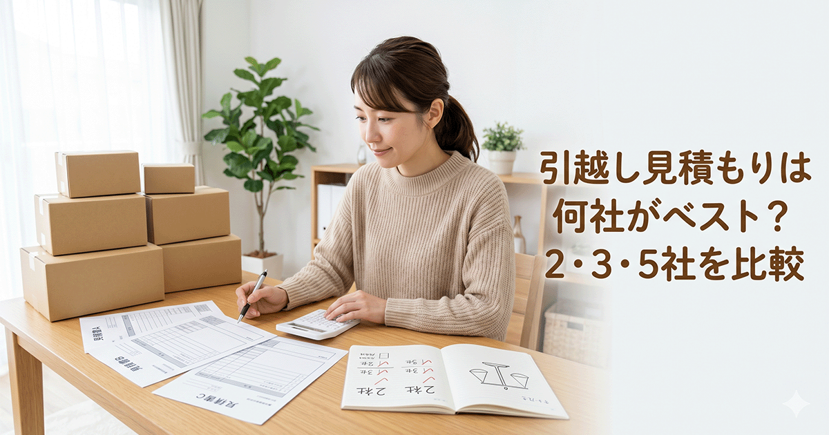 引越し見積もりは何社に取るべき？2社・3社・5社を比較してみた